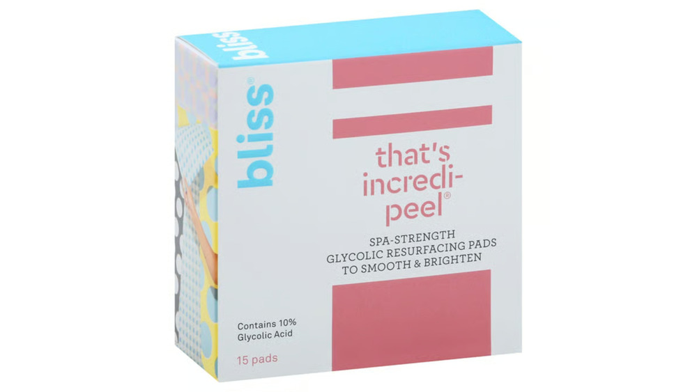 Bliss Incredi-Peel Glycolic Acid Peel Pads 15 Facial Treatments Exfoliating NEW